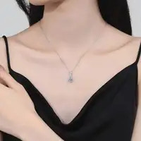JoiasHome – collier Moissanite 2CT, 100% argent Sterling 925, Design minimaliste, certifié GRA, bijoux fins pour femmes 2