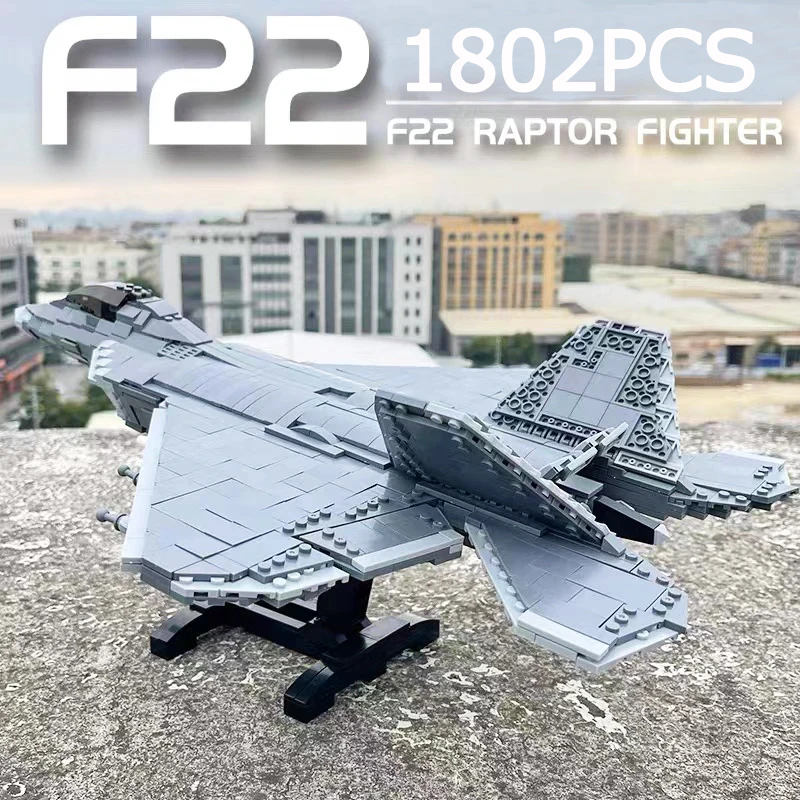 

Military Airplane A10 Fighter Model Building Blocks J-20 WW2 Soldier Weapons Air Missile F18 Aircraft Bricks Set Toy For Kid MOC