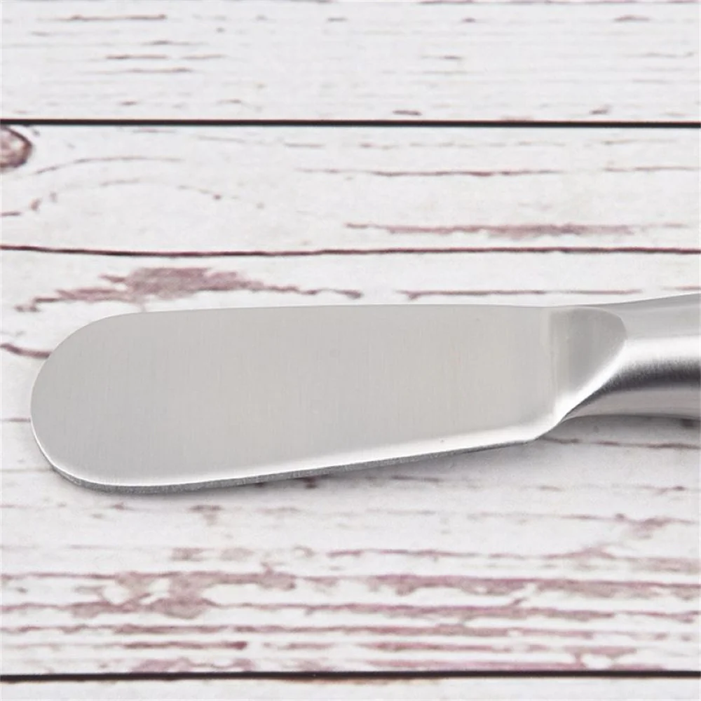 Description Picture 4 of itemStainless Steel Butter Knife Pizza Hole Cheese Dessert Jam Knife Cutlery Creme Knives Breakfast Toast Bread Knife Kitchen Tools