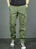 Mens Casual Jogger Pants Relaxed Fit Cargo Pants Drawstring Sweatpants Hiking Outdoor Twill Sport Pants 2