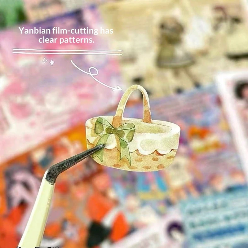 카와이 일본 애니메이션 스티커북 애니메이션 캐릭터 레트로 잡지 컷 필름 스티커북 재료 DIY 장식 콜라주 선물