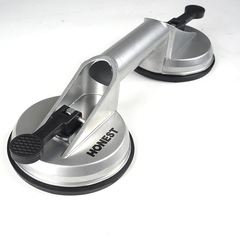 Heavy Duty Dual Aluminum Glass Suction Cups Dent Puller Handle Lifter Car Dent Puller Removers for Lifting Glass Repair