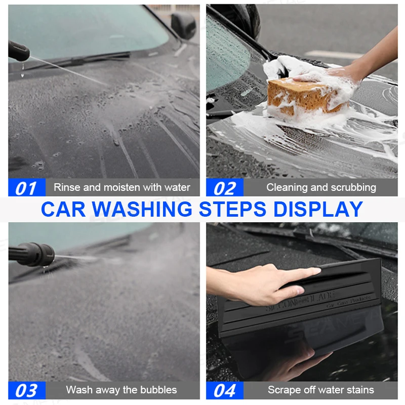 SEAMETAL Soft Silicone Handy Squeegee Car Wrap Tools Non-Scratch Car Window Wiper Drying Blade Clean Scraping Scraper Accessorie car wrapping tools,window wiper,silicone scraper,vinyl squeegee,silicone squeegee,window tinting squeegee,automotive film tools,window tint squeegee