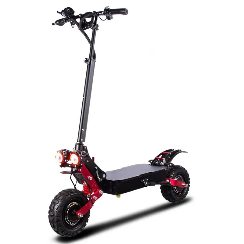 60V 25AH Battery 6000W Dual Motor Adult Electric Scooter E5A Hydraulic brake Unisex Mobility