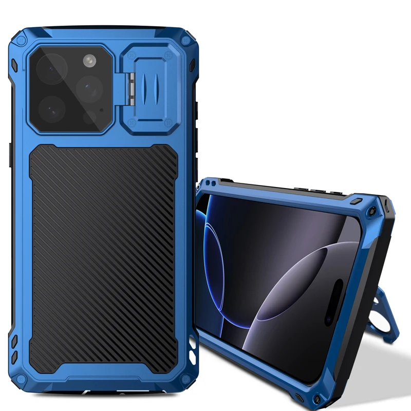 ELVEV Magnetic Heavy Duty Aluminum Metal Armor Case with Screen Protector