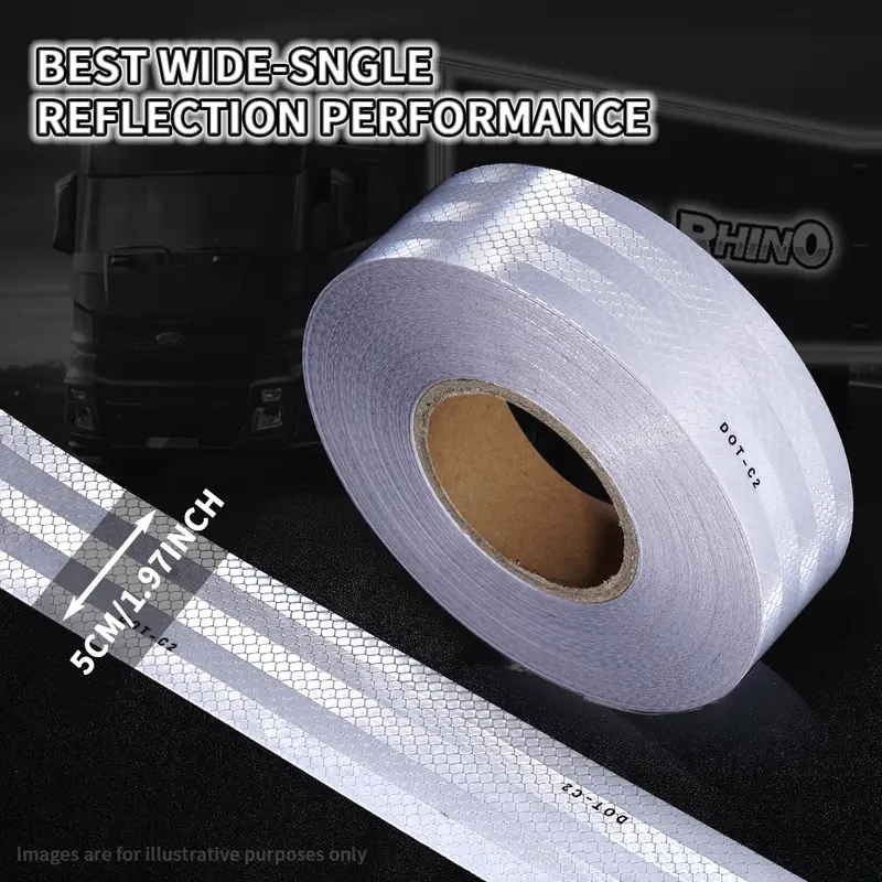 Car Truck Reflective Safety Tape Warning Night Light Waterproof Trailer Reflector Sticker For Car Truck Warning Safety - Image 10