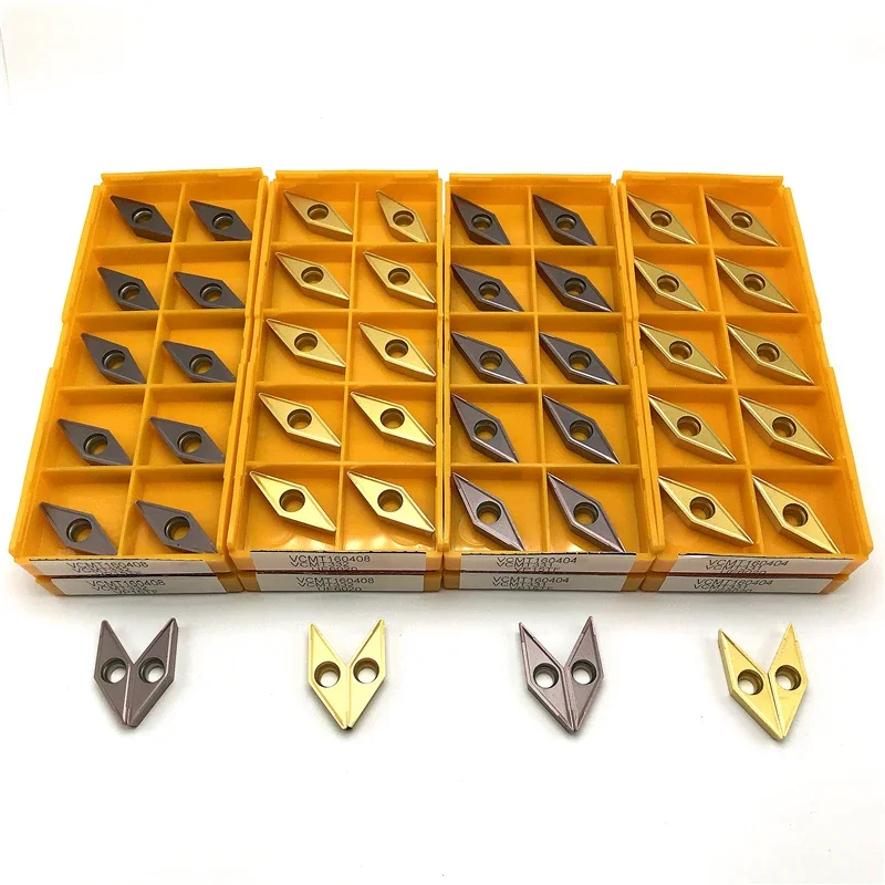 Режущий инструмент VCMT160404 VCMT160408 MA VP15TF UE6020, внешние токарные инструменты, карбидная вставка, токарный инструмент с ЧПУ, токарная вставка