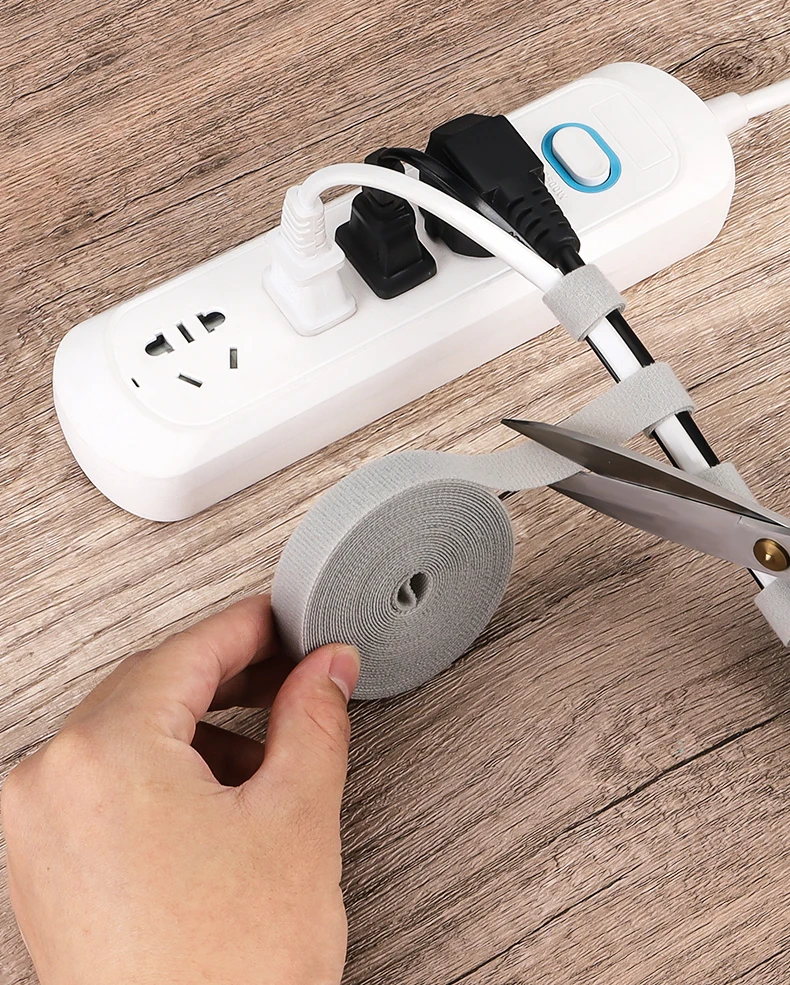 5M 10/12/14.5/20/25mm Mehrweg Kabelbinder Veranstalter USB Wickler Management Nylon Kostenloser Cut Maus Kopfhörer Schnur Haken und Schleife Straps – Detail 2