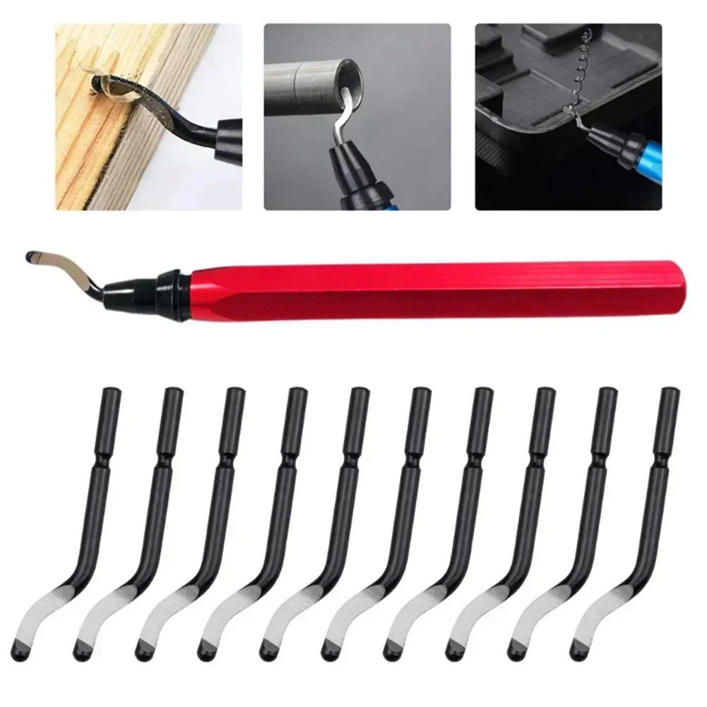 Deburring Tool Set, Deburring Tool Kit With 10pcs BS1010 Blades And Burr Remover Tool Cutting Deburrs Wood Plastic Aluminum Copper Steel - View #12