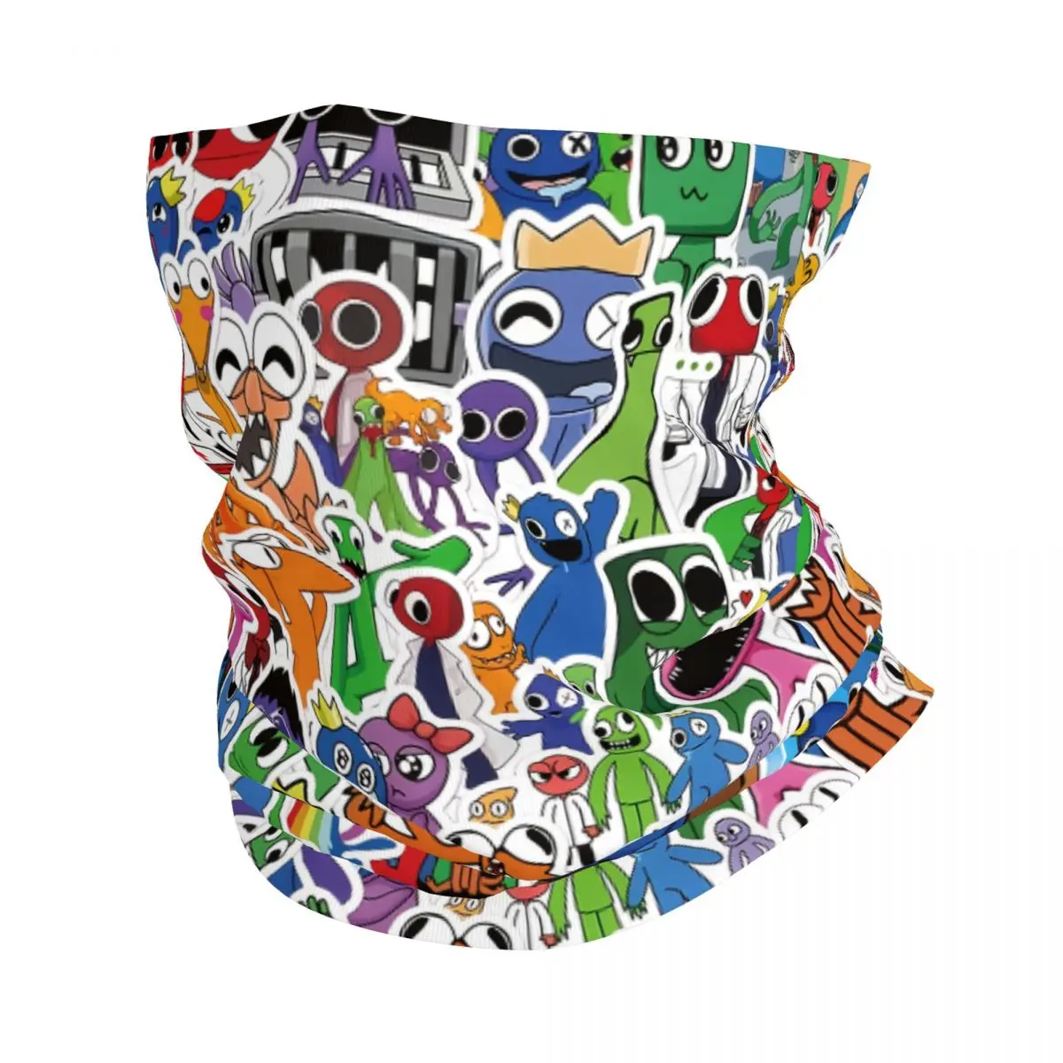 

Anime Game Rainbow Friends Neck Gaiter Women Men UV Face Shield Winter Cartoon Manga Bandana Scarf for Cycling