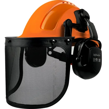 Casco di sicurezza forestale ANSI Casco per arborista a motosega 3 in 1 con visiera e paraorecchie Protezione dell'udito Cappelli rigidi forestali