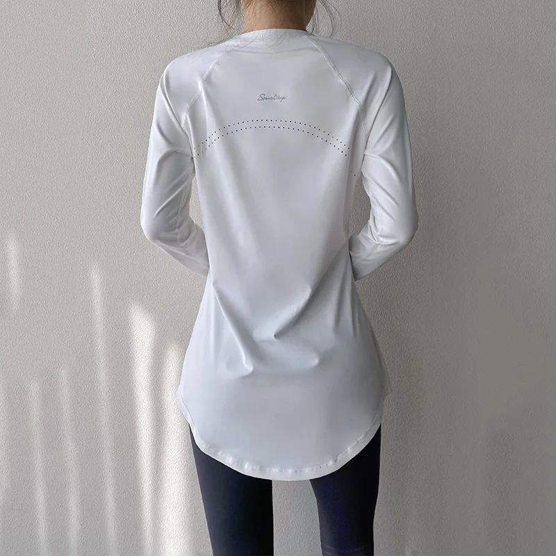 Long Sleeve Yoga Clothes Women Sportswear Gym Running Blouses Shirts Sports Tops Fitness T-shirt Gym Clothing Workout