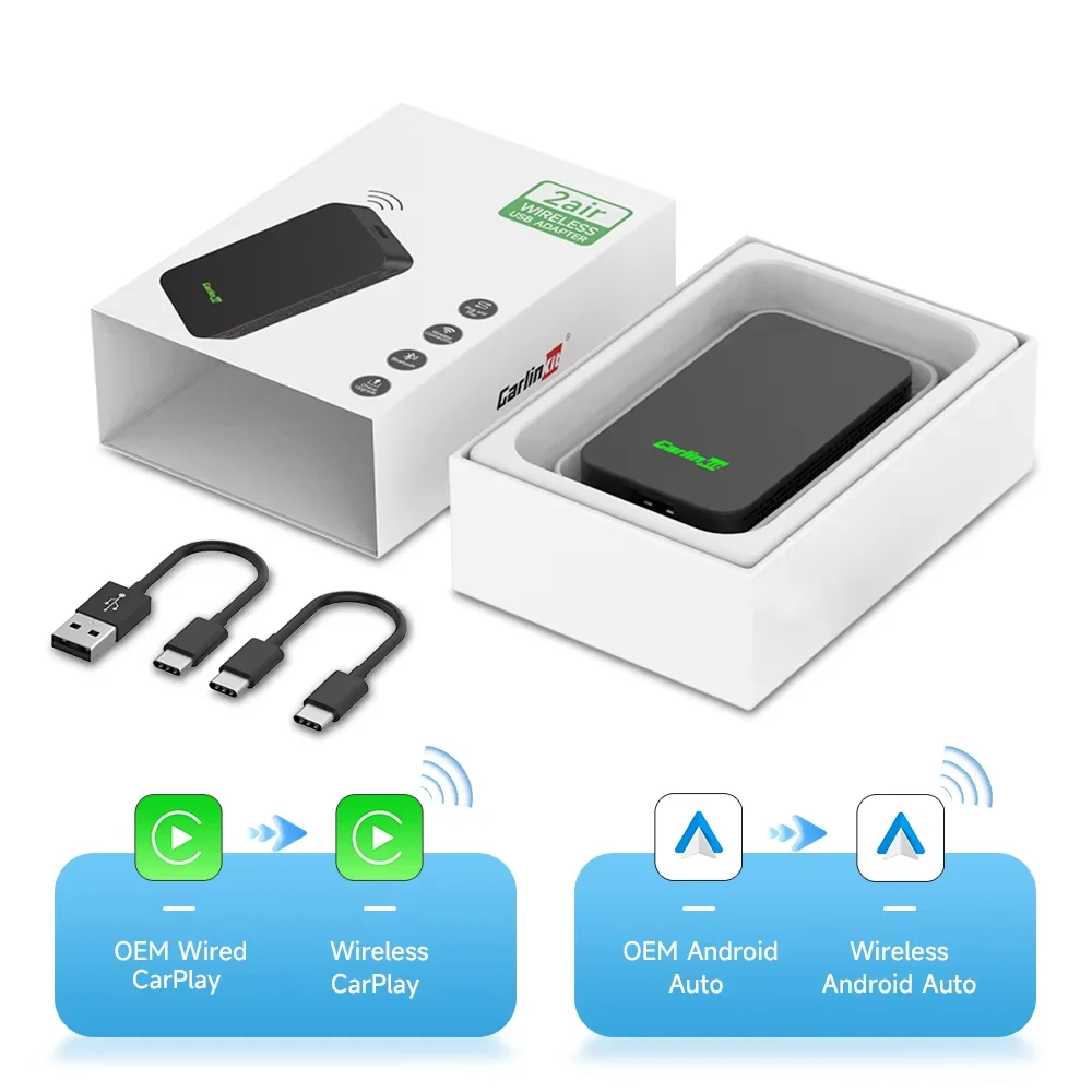 CarlinKit 5 &4.0 Wireless Android Auto CarPlay Adapter BT