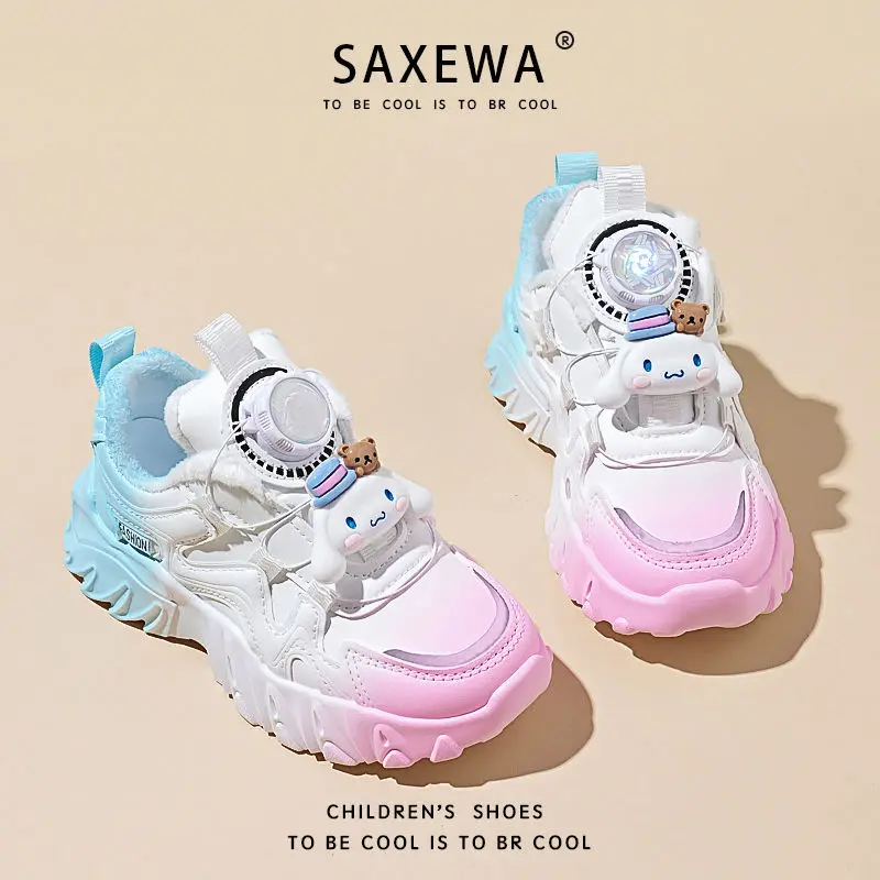 

Cinnamoroll обувь для девочек Sanrio Kawaii Anime кукольные кроссовки зимняя Милая спортивная обувь для девочек плюс хлопковая обувь подарок для детей