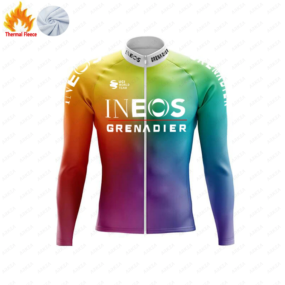 2023 Cycling Jersey Ineos Winter Fleece Maillot Ciclismo Hombre Fietskleding 자전거의류 Shirt Tenue Vtt Homme - Cycling Jerseys - AliExpress