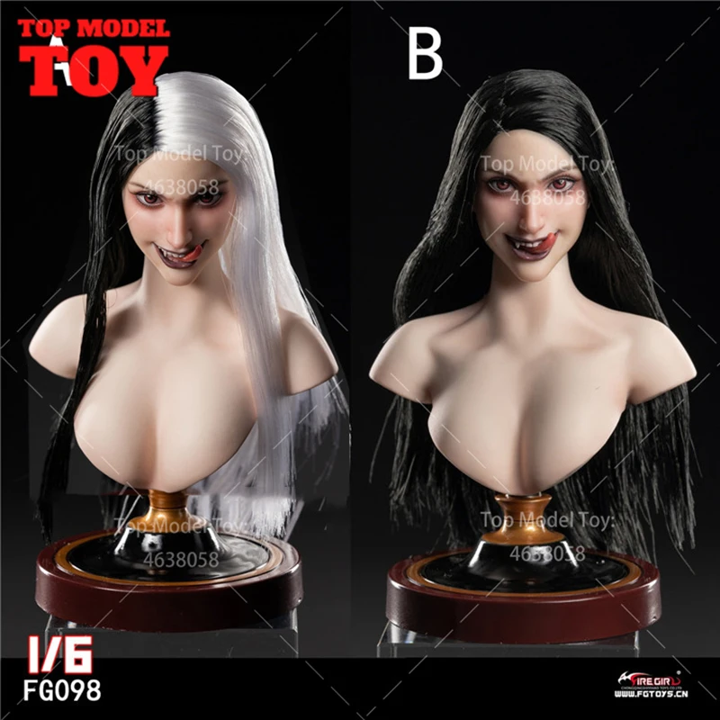 

Fire Girl Toys 1/6 FG098 Crazy Witch Head Sculpture Fit 12'' Female Soldier White Skin Action Figure Body