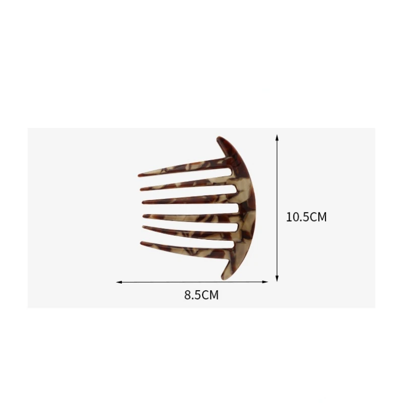 Hair Accessories Acetate Sheet 6 Teeth Plate Comb Hairpin