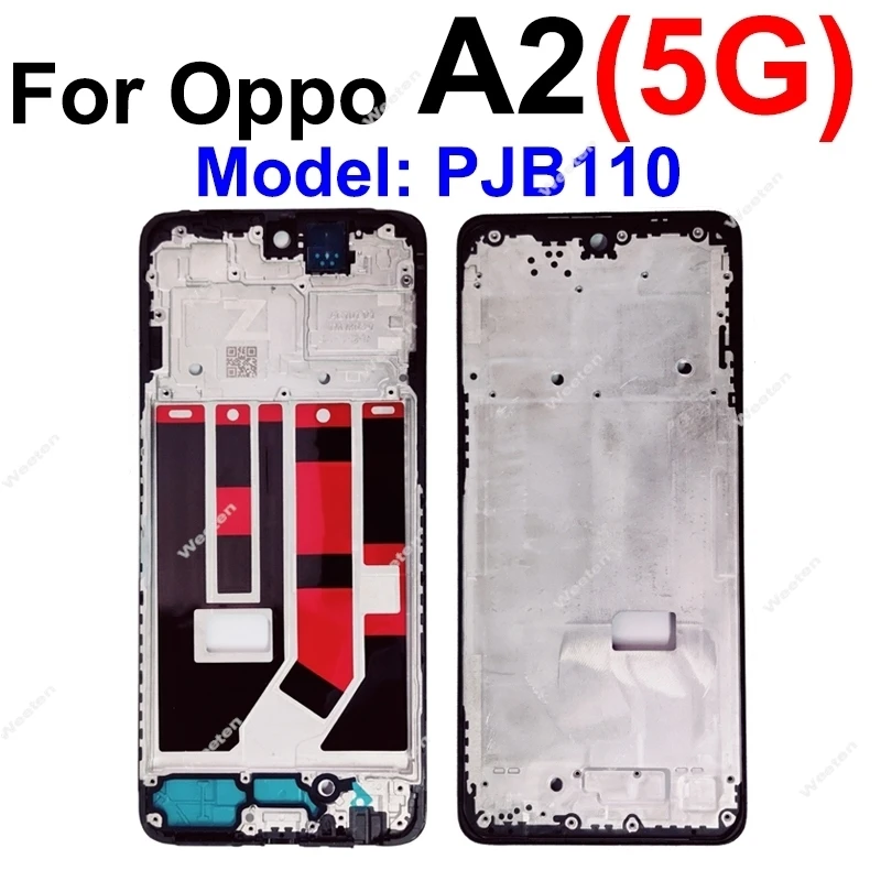 LCD 프레임 커버, OPPO A1 A1X A1k A2 A2X A3 A3S A5 A5S A7 A7X A8 A9 4G 5G 2019 전면 LCD 하우징 프레임 거치대 케이스 부품