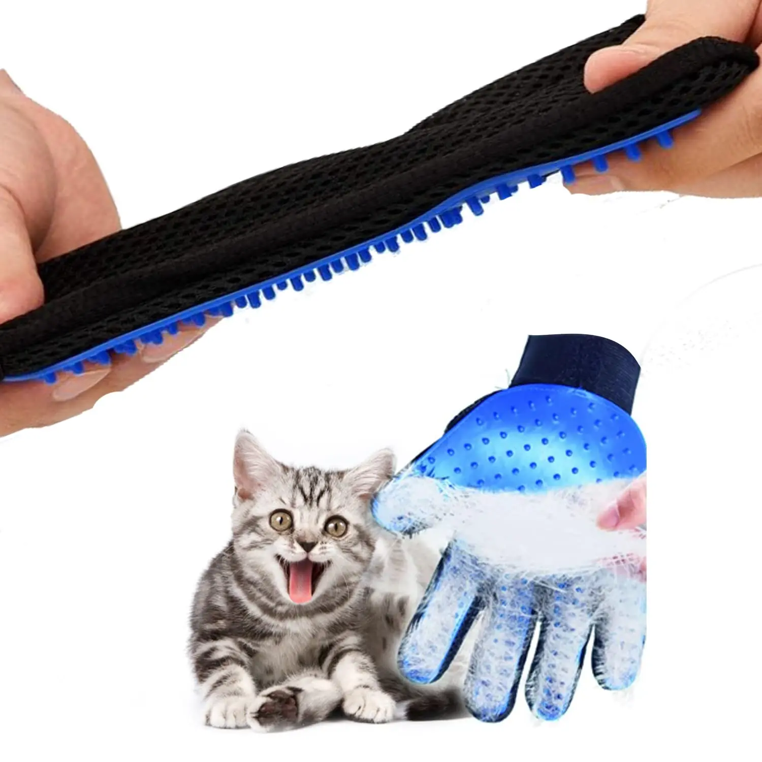 1PC Cat Hair Remove Gloves Rubber Pet Beauty Cleaning Grooming Effective Massage Dog Combs Floating Brush 6 Color._voghion.com