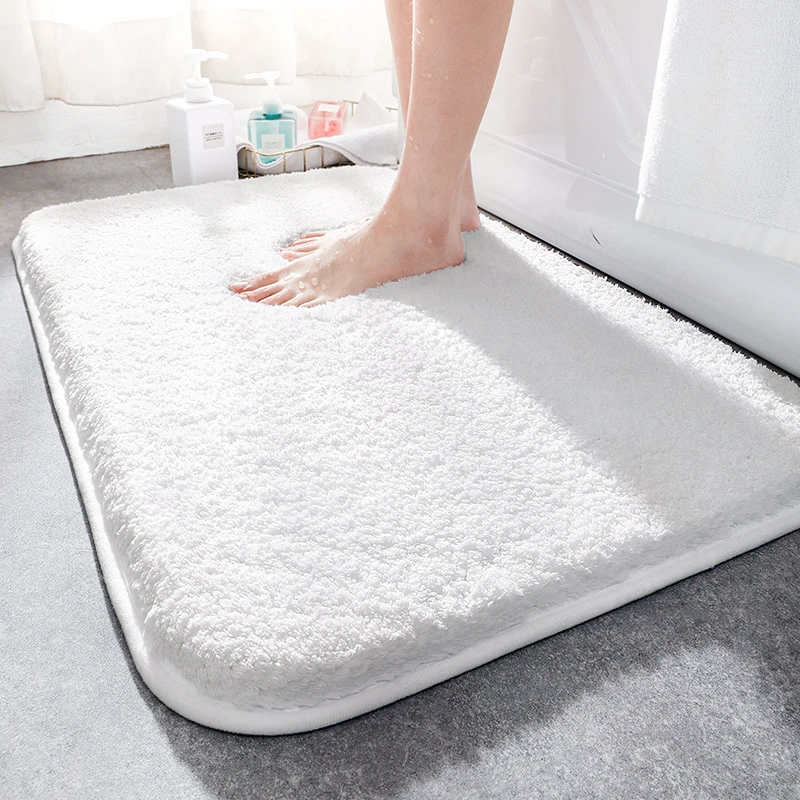 Bathroom Super Thick Fluff Fiber Bath Mat Shower Room Rugs Mats