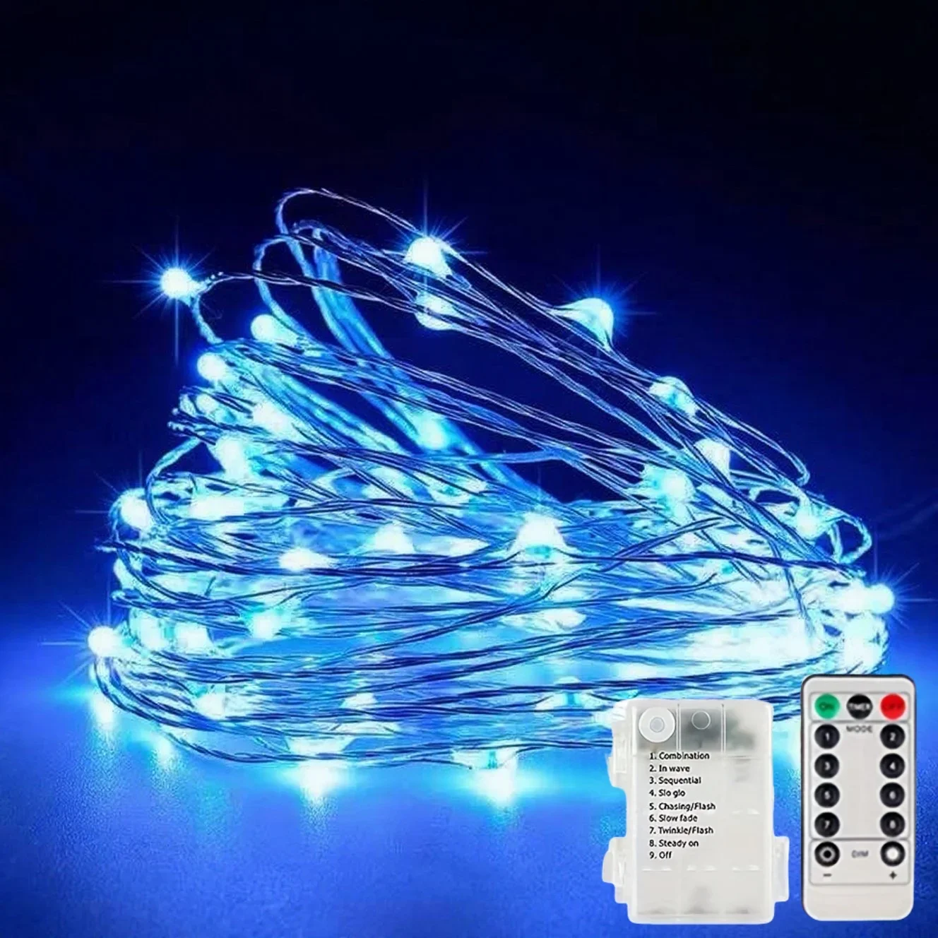 ตัวเลือกสินค้า สายไฟ LED Fairy Light ยาว 50-300 เมตร กันน้ำ ใช้ตกแต่งได้ทุกเทศกาล