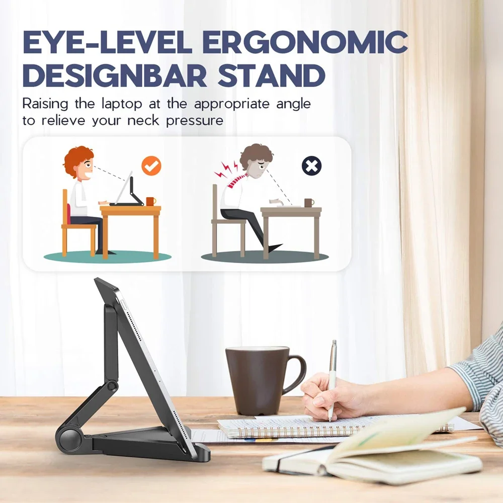 Adjustable Folding Desktop Tablet and Mobile Phone Stand