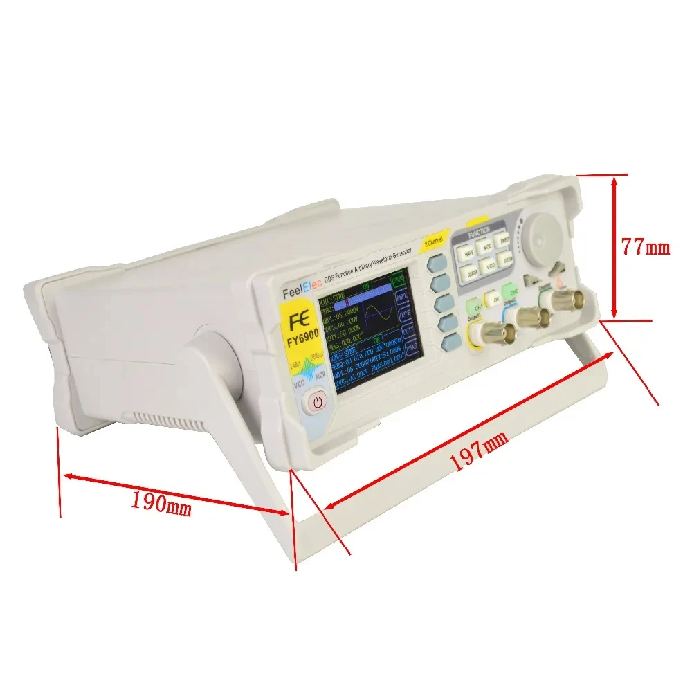 FeelElec FY6900 20-100MHz Dual Channel DDS Function Generator,Arbitrary Waveform,Pulse Signal Source with Frequency Counter