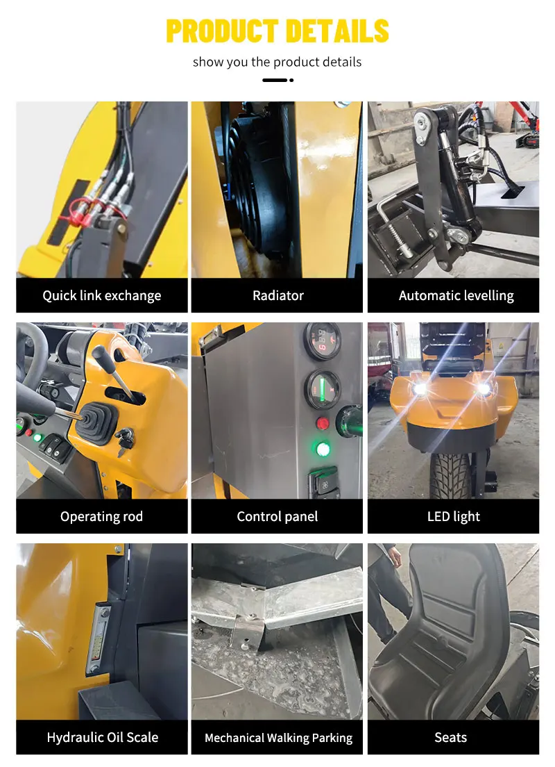 Gleitlader 400 kg 600 kg 3-Rad-Gleitlader erfüllt Euro 5/EPA-Standards – Detail 6