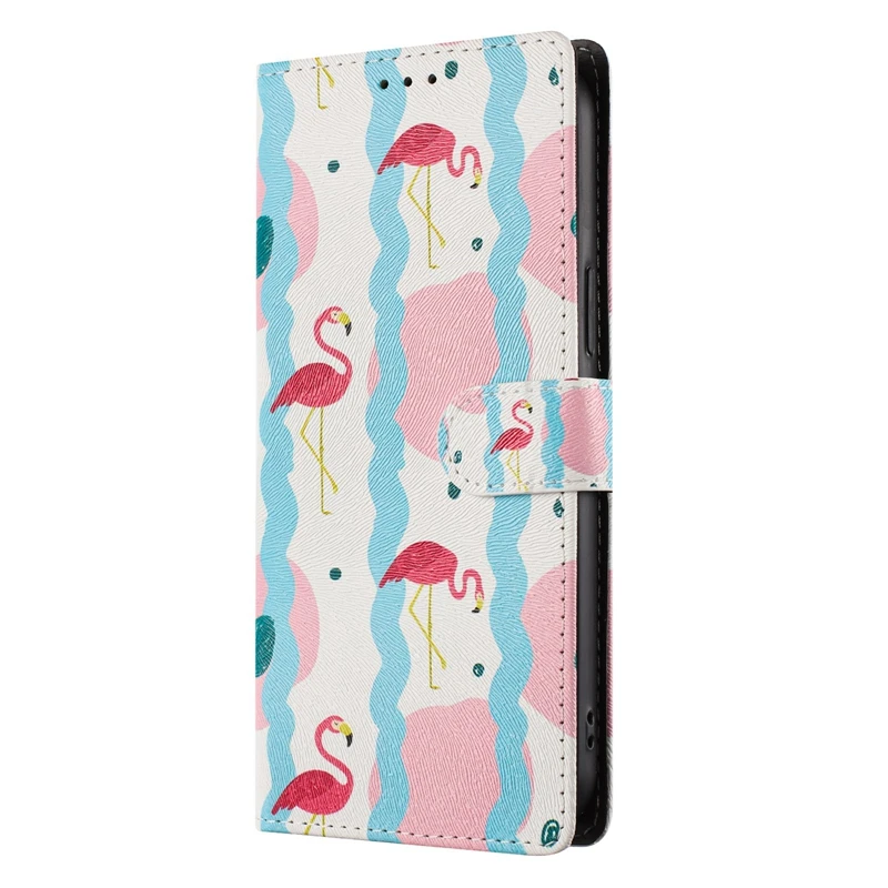 Cartoon Cat Flip Wallet Stand Phone Case with Lovely Animal Pattern