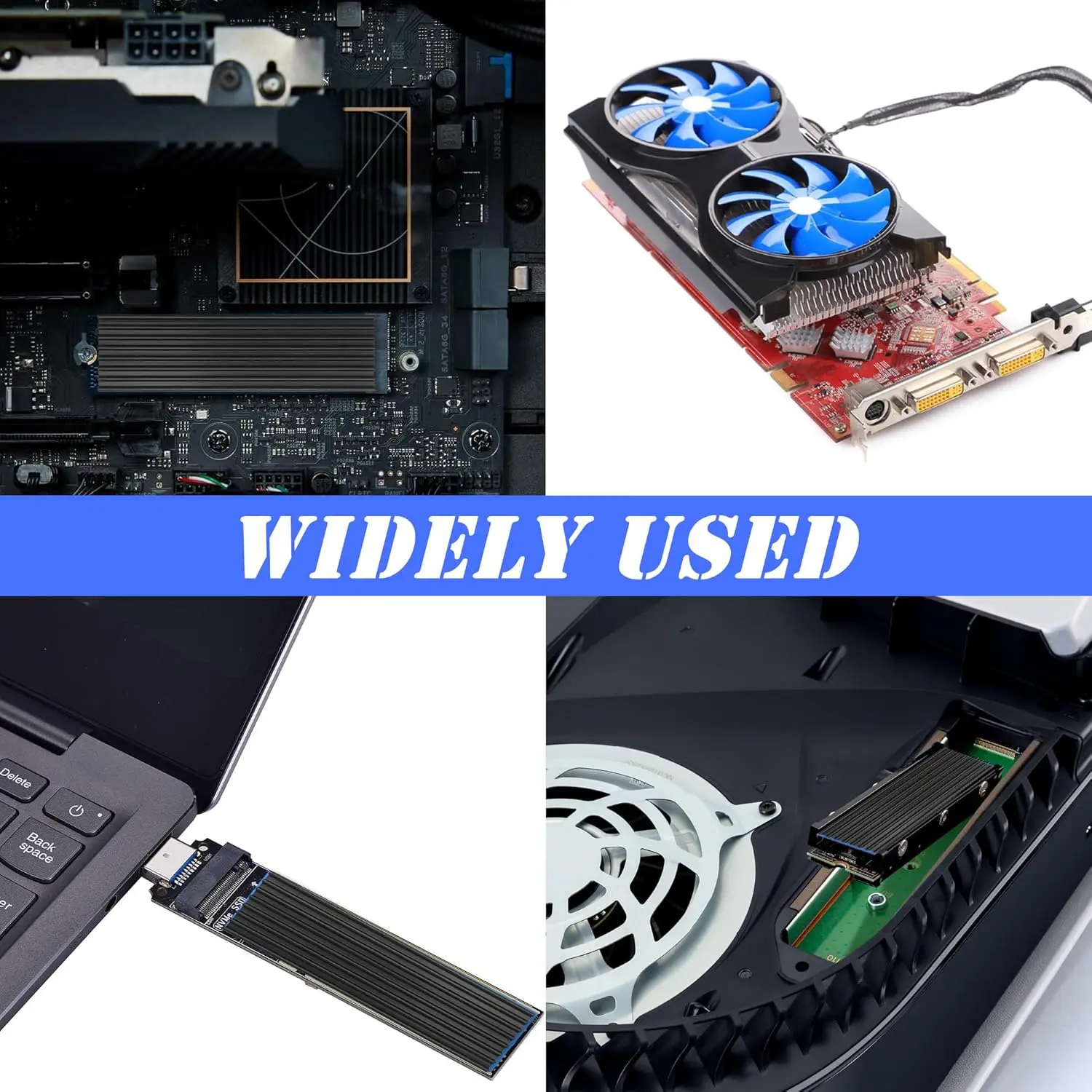 Aluminum M.2 NVME SSD Heastink with Nano Thermal Pads Copper  M2 2280 SSD Heat Sink Cooling Thermal Pad For PS5 Desktop PC