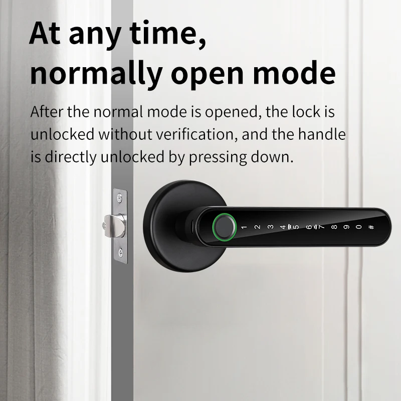 Electronic Door Lock KERUI Fingerprint Door Lock Tuya Smart /Smart Life Electronic Door Lock With Fingerprint/Password/Key/Tuya APP/Card Unlock