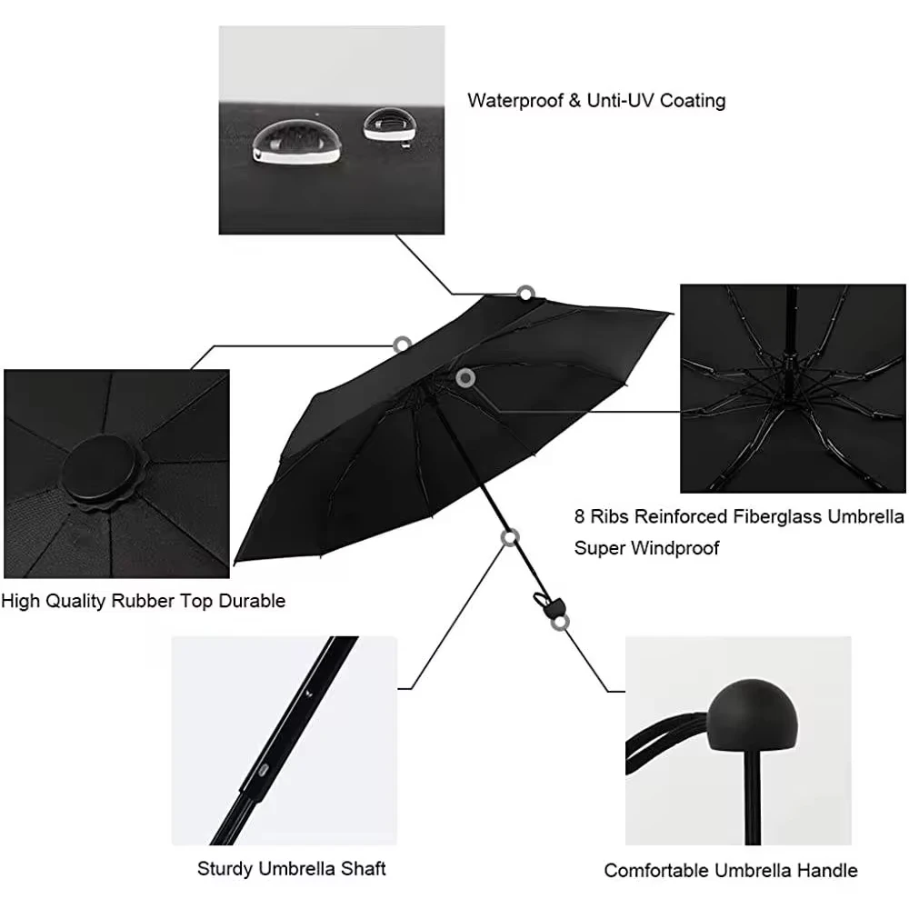 Five colors new capsule umbrella ultra-light mirror case portable solid color simple sun protection and UV protection