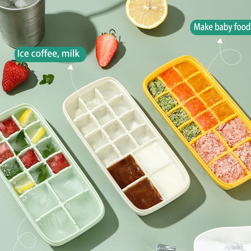 Flexible Silicone Ice Maker Mould Ice Cream DIY Tool Silicone Ice Mold with Lid New Dropship