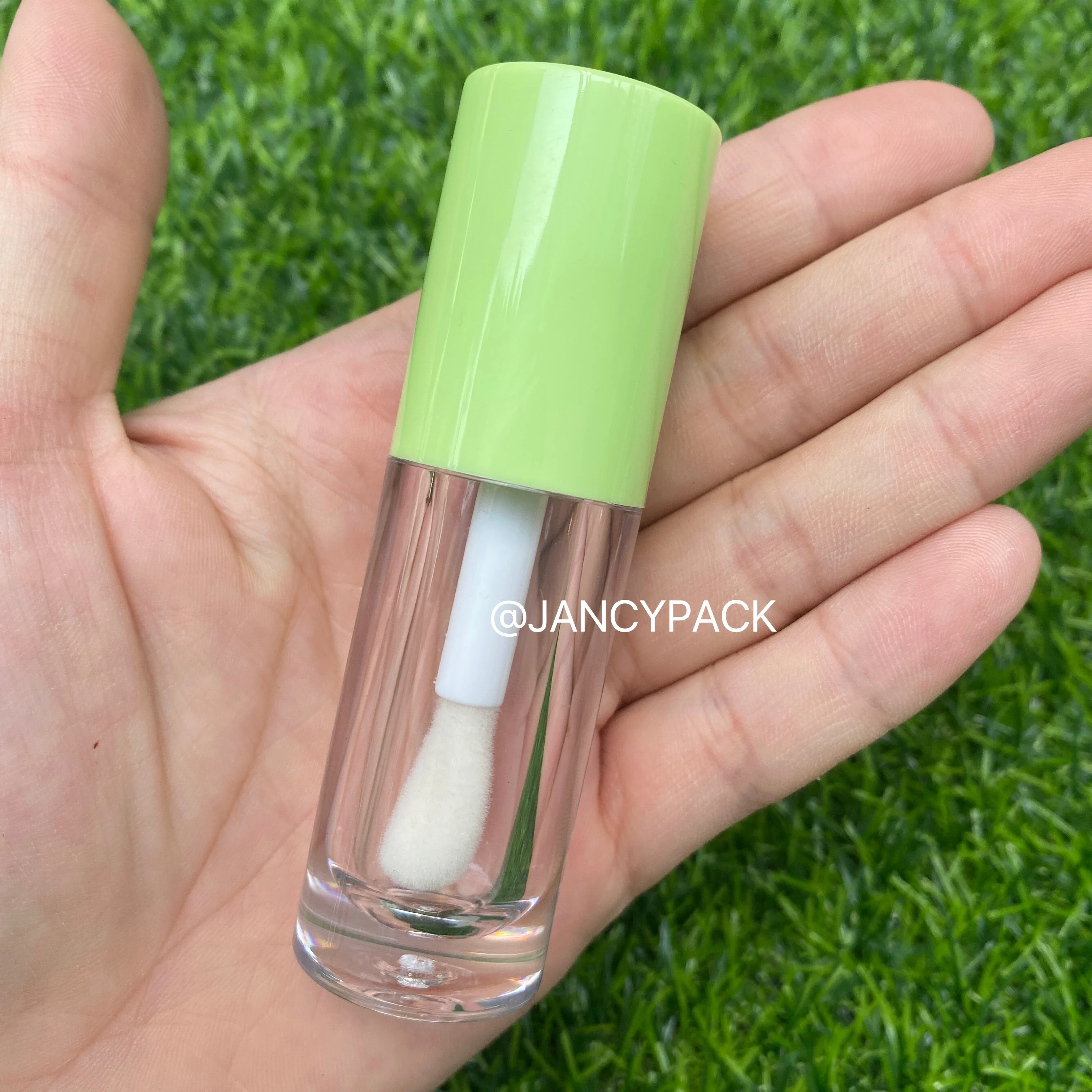 Colorful White Big Wand Transparent round chubby Lip Gloss Tube Cosmetic  Thick Brushl lip plumper tube empty Lipgloss Container - AliExpress
