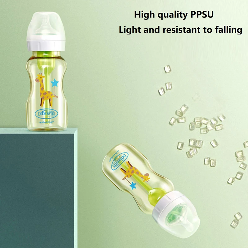 Dr. Brown's milk bottle PPSU /Wide Mouth /270ML  anti-fall newborn /Anti-Colic/Newborn bottle 4