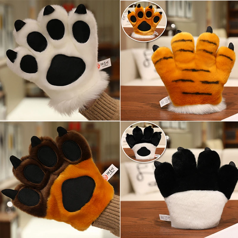 Bear Paw Gloves Soft Cute Funny Gift High Quality Home Decor for Bed Sofa Office Cushion Pillow Machine Washable Non Slip Bottom