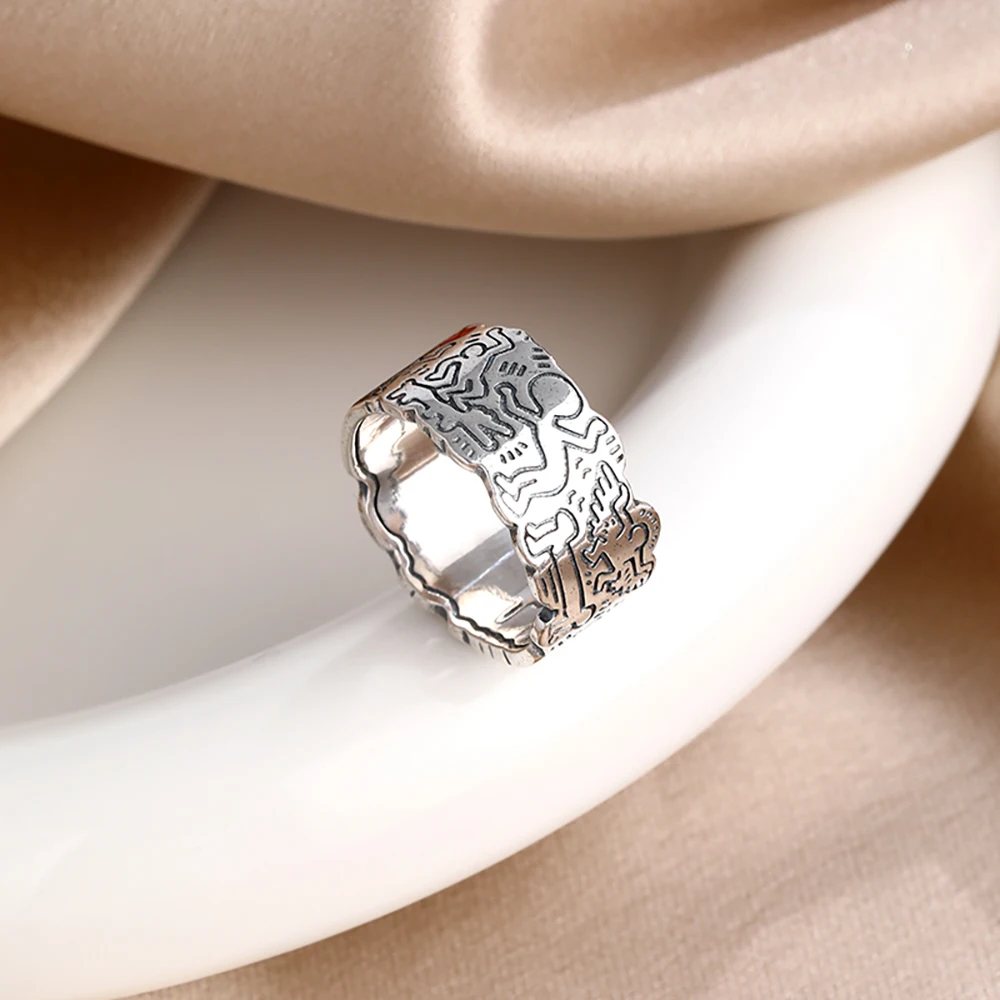 925 Silver Ring For Women Full Zircon Inlaid Luxury Sparkling Jewelry Vintage Hollow/Geometric Design Wedding Party Fashion Gift - 6