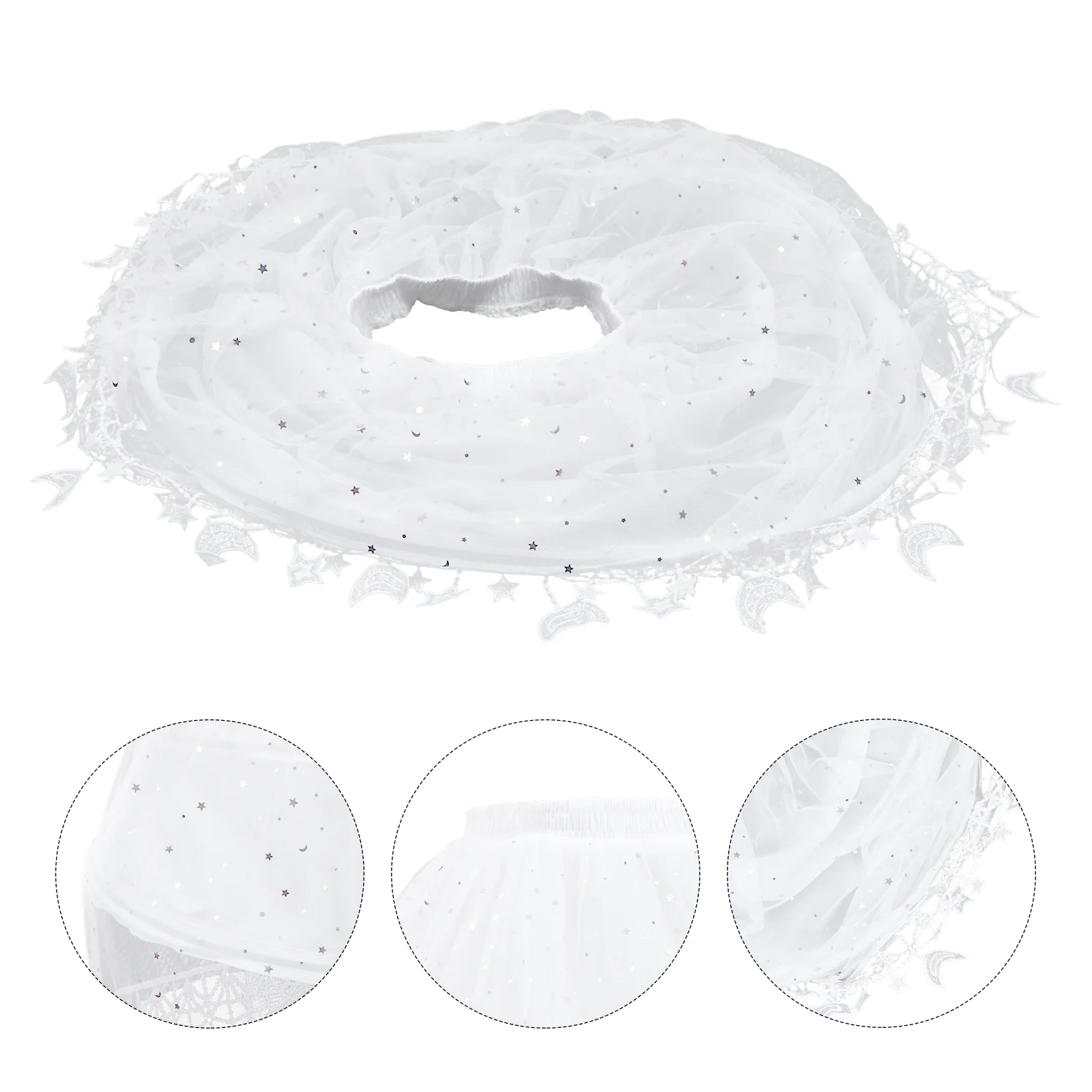 Tulle Skirt Star Moon Slip Dress Pettiskirt Costume Underskirt Long Bubble White Tutu
