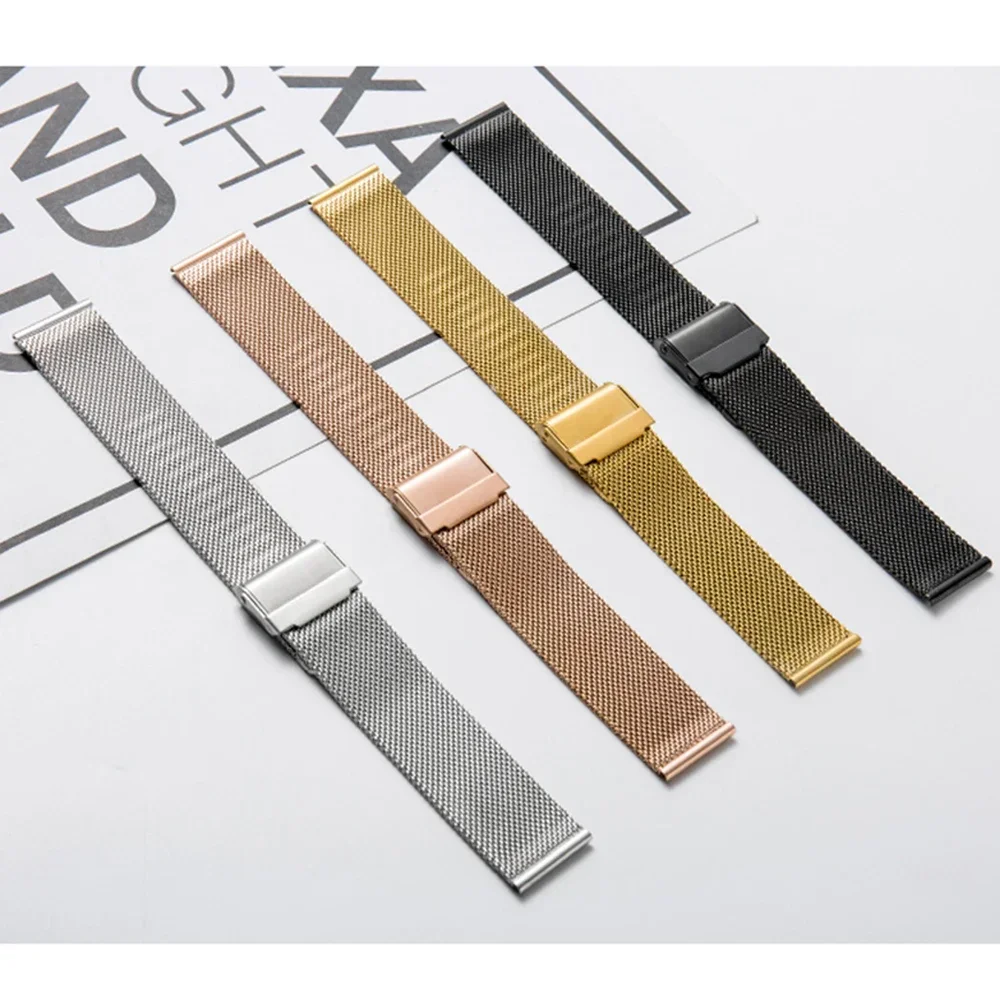 Elegant Universal Milanese Loop Strap - Stainless Steel Smartwatch Band