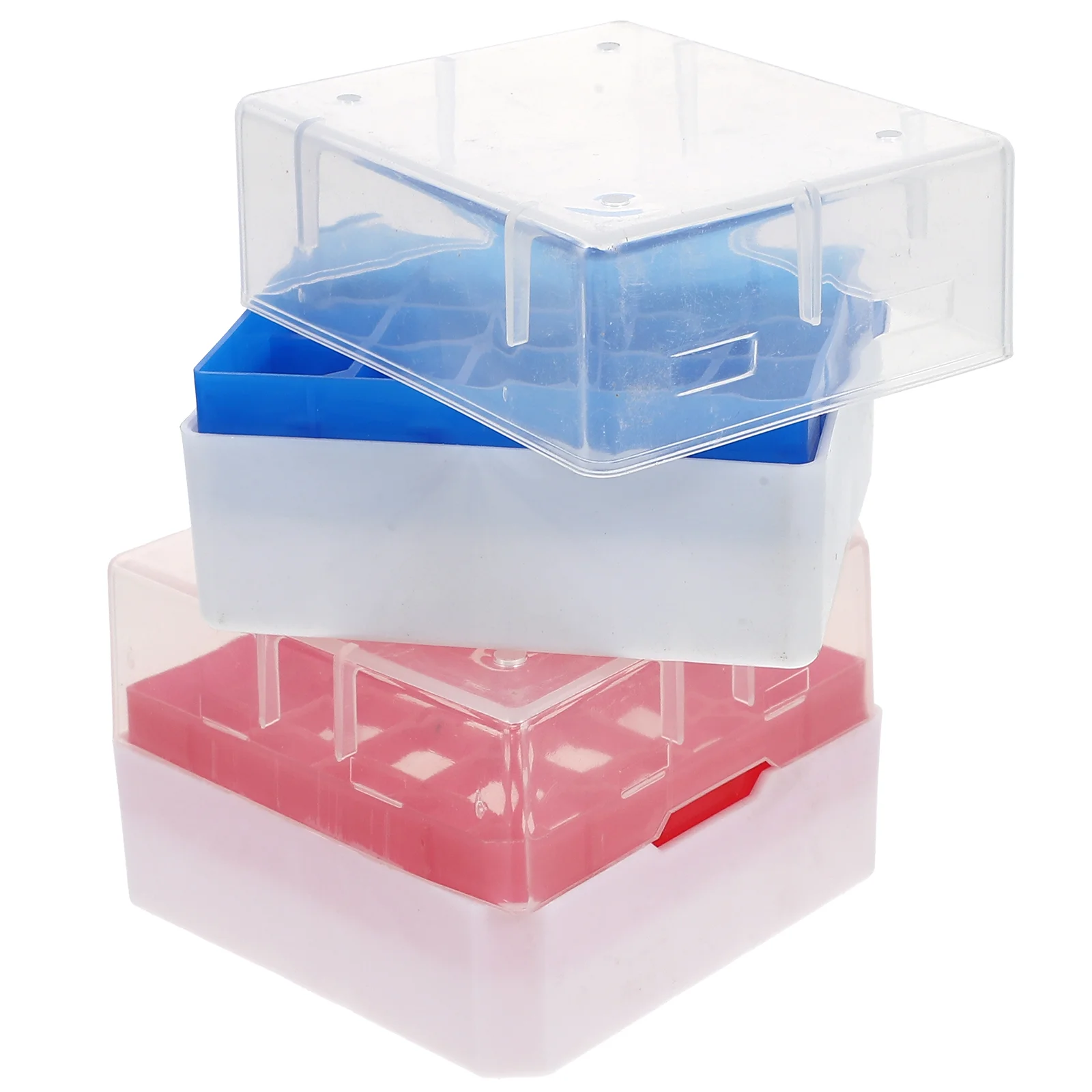

2 Pcs Tube Box Test Holder Cryovial Freezing Tubes Container Cold Storage Case Freezer