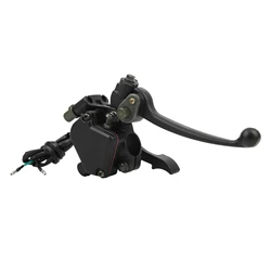 Enhanced Motorcycle Brake Lever with Dual Line and Accelerator Handle, 7/8'' 22mm (Black)