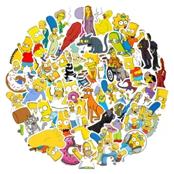 50pcs The Simpsons Cartoon Waterproof Decorative Stickers Set for Suitcases and Notebooks (50pcs)