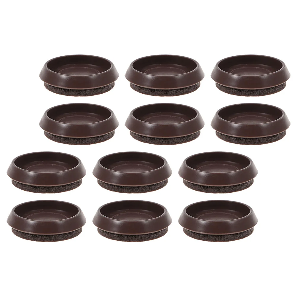 

12 Pcs Fixed Caster Cup Furniture Pads for Hardwood Floors Chair Feet Protector Wheel