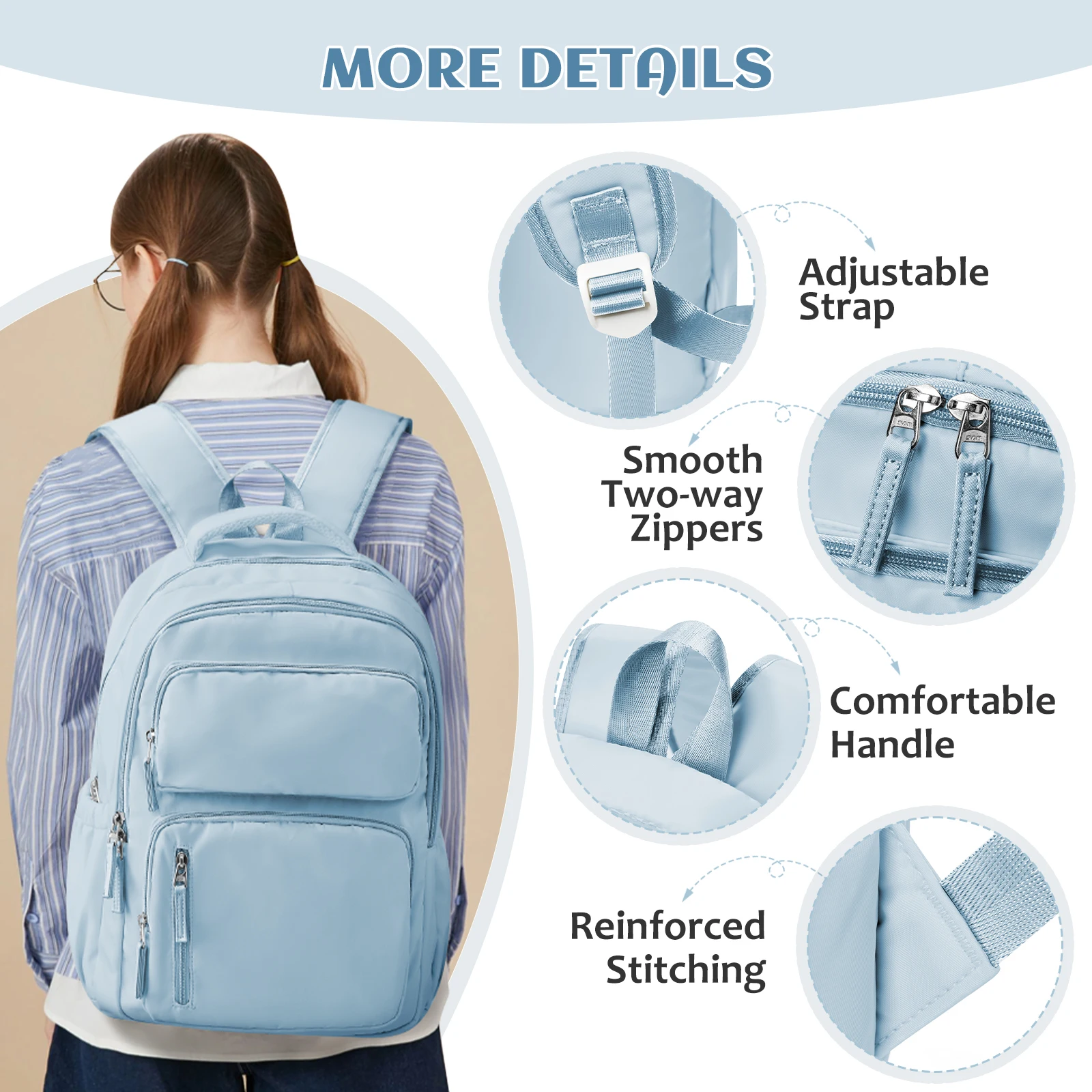 School Backpack Youth Primary Schoolbag Wonderful Gift Student Nylon Rucksack, School Backpack for Boys Girls, Computer Backpack