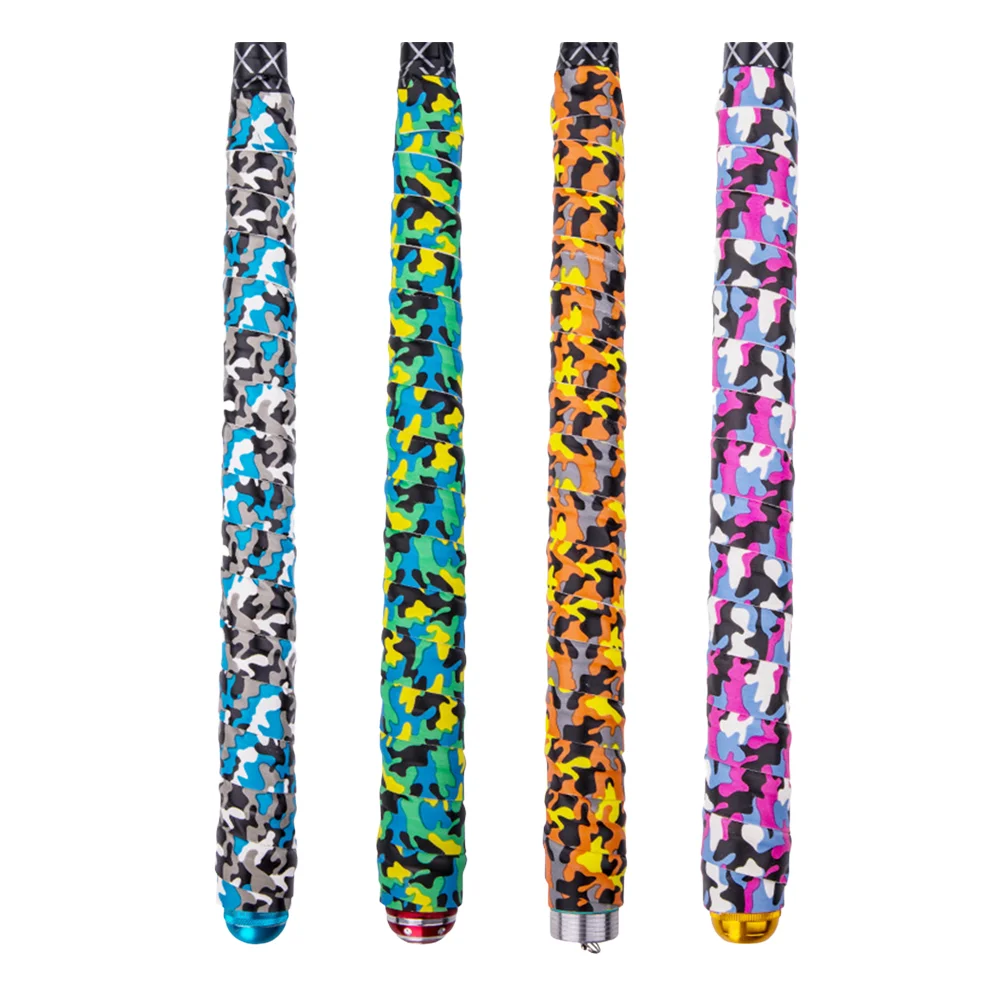 

4pcs Camouflage Non-slip Fishing Rod Handle Sleeve Fishing Rod Racket Grip Tape Sweat Absorbing Band Fishing