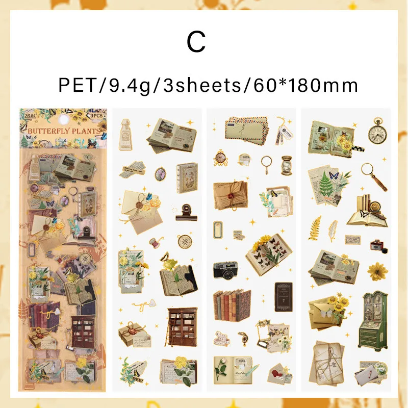 60 Adesivi In PET Per Scrapbooking 'A Literary Girl' – Olografici, Impermeabili Con Album Organizer – Fai Da Te