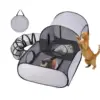Cat Enclosure Tunnels Dog Play Pen Foldable Enclosure Tunnels House Interactive Toy Exercise Playground for Kitten Puppy Animals