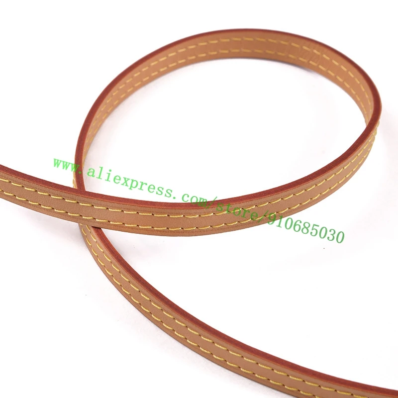 Natural Beige Leather Non-adjustable Bag Strap For Luxury Designer Lady Handbag Purse Women Shoulder Carry Belt Press Button