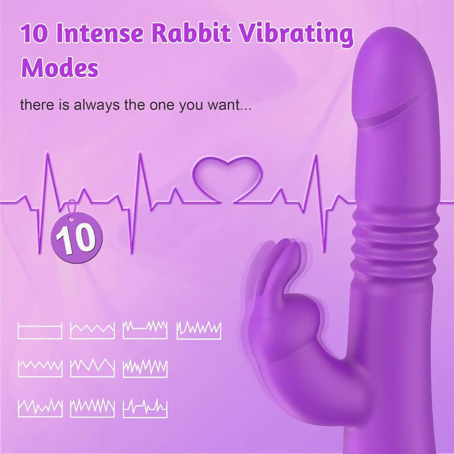 Vibrators Thrusting Rabbit Vibrator G Spot & Clitoris Stimulator Female Sex Toys Adult Toys