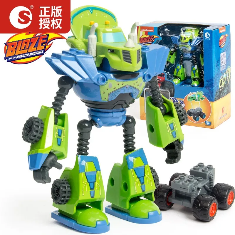 Blaze Monster Machines Anime Figure pour enfants, plastique, alliage déformé, robot, voiture, jouet, modèle de figurine d'action, jouets pour enfants, cadeaux de Noël